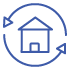 house with arrows icon