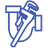 pipe and wrench icon