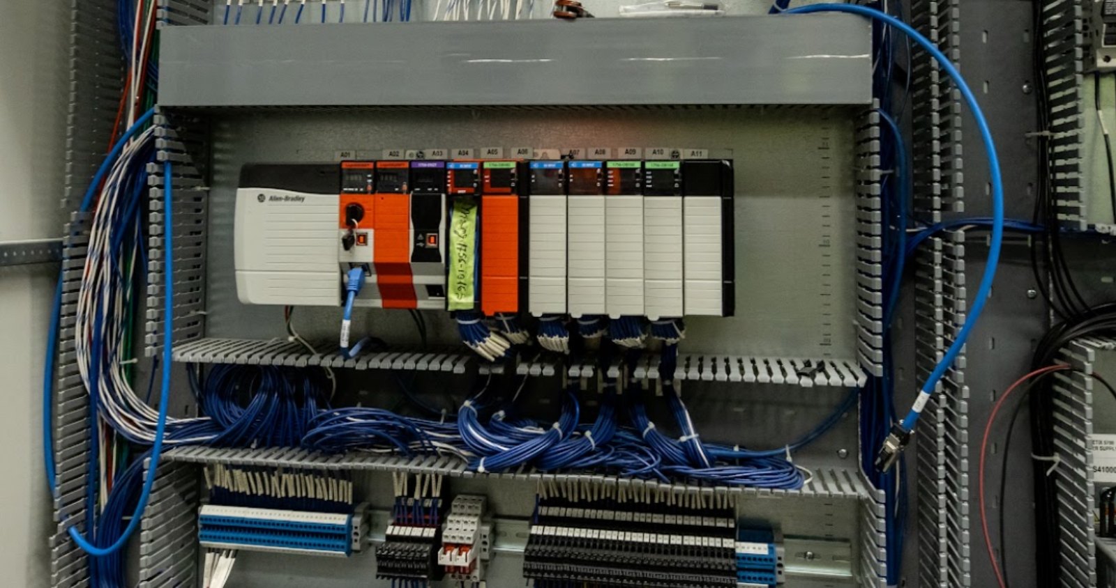 Programmable logic controllers in industrial facility