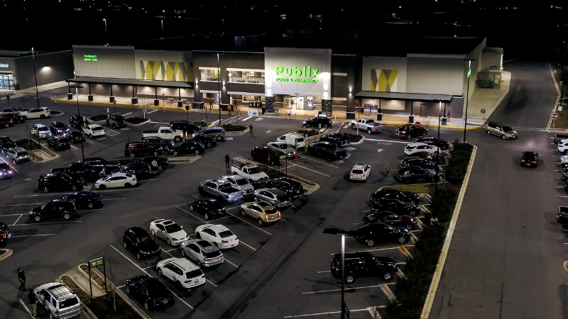 publix parking lot aerial view