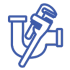 sewer line with tool icon