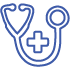 stethoscope with cross icon